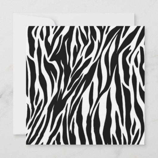 Invitation zebra black; (Dos)