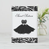 Invitation Zebra Chandelier Zebra Sweet sixteen (Debout devant)