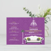 Invitation Zebra Decor (violet) (Debout devant)