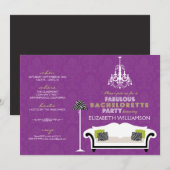 Invitation Zebra Decor (violet) (Devant / Derrière)