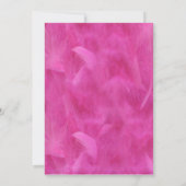 Invitation Zebra Feather Bachelorette Party rose (Dos)