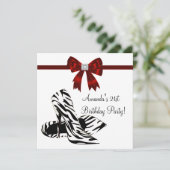 Invitation Zebra High Heels Fête des femmes 21ème Anniversair (Debout devant)