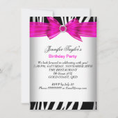 Invitation Zebra Hot Rose High talon Chaussure Noir Anniversa (Dos)