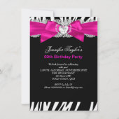 Invitation Zebra Hot Rose High Talon Chaussure Noir Anniversa (Dos)