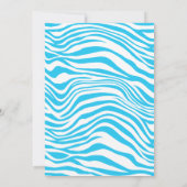 Invitation Zebra jungle safari thème garçons anniversaire ble (Dos)