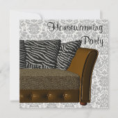 Invitation Zebra Leopard Sofa Damask House (Devant)