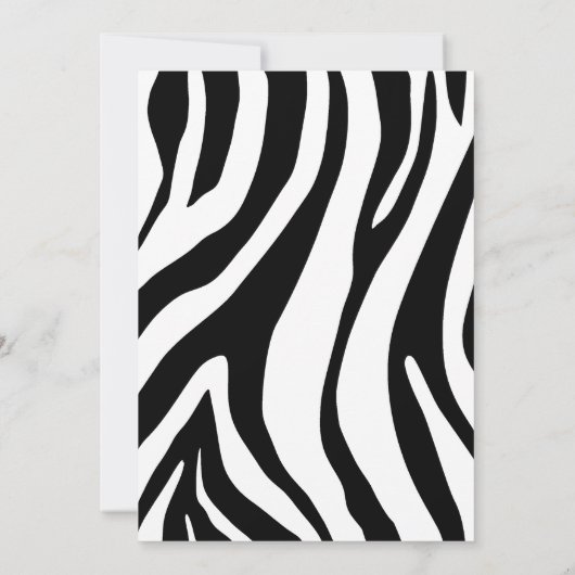 Invitation Zebra moderne Imprimer Girls Baby shower Invitatio (Dos)