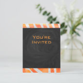 Invitation Zebra Monogram orange et blanc (Debout devant)