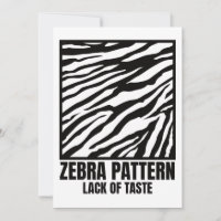 Zebra Motif Mauvais goût Fashion Victime