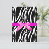 Invitation Zebra Pink (Debout devant)