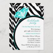 Invitation Zebra Print & Bachelorette Party (Devant / Derrière)