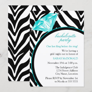 Invitation Zebra Print & Bachelorette Party