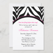 Invitation Zebra Print & Diamond Bachelorette Party (Dos)