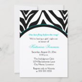 Invitation Zebra Print & Diamond Bachelorette Party (Dos)