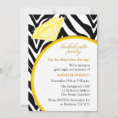 Invitation Zebra Print et Gold Bachelorette Party (Devant)