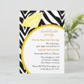 Invitation Zebra Print et Gold Bachelorette Party (Debout devant)