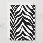 Invitation Zebra Print et Gold Bachelorette Party (Dos)
