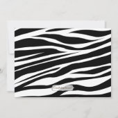 Invitation Zebra Print Et Turquoise Shopping Maman (Dos)