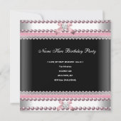 Invitation Zebra rose Bow rose Zebra Sweet 16 Anniversaire (Dos)