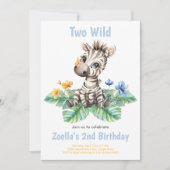 Invitation Zebra Safari jungle Party (Devant)