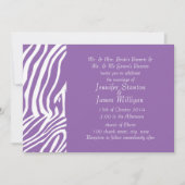 Invitation Zebra skin motif (Devant)