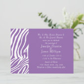 Invitation Zebra skin motif (Debout devant)
