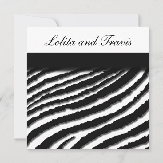 Invitation Zebra Stripe (Devant)