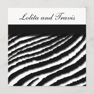Invitation Zebra Stripe