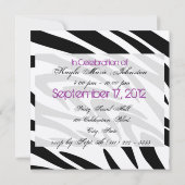Invitation Zebra Stripe/ Cool Purple (Dos)