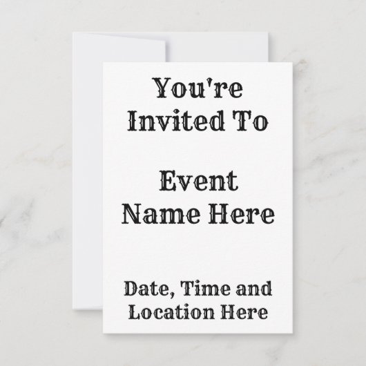 Invitation Zebra Stripes (Devant)