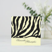 INVITATION ZEBRA STRIPES/DO-IT-YOURSELF COULEUR ARRIÈRE - PLA (Debout devant)