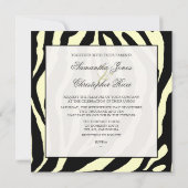 INVITATION ZEBRA STRIPES/DO-IT-YOURSELF COULEUR ARRIÈRE - PLA (Dos)