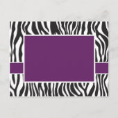 Invitation Zebra violet (Devant)