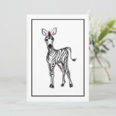 Invitation Zèbre (Debout devant)