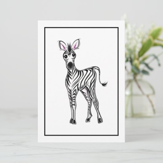 Invitation Zèbre (Debout devant)