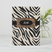 Invitation Zèbre de la jungle (Debout devant)