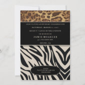 Invitation Zèbre de la jungle (Dos)