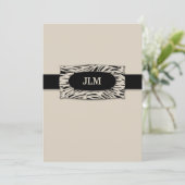 Invitation Zèbre de la jungle sophistiquée 311 (Debout devant)