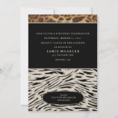 Invitation Zèbre de la jungle sophistiquée 311 (Dos)