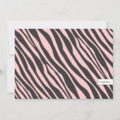 Invitation Zèbre de l'invitation | de partie de spa (Dos)