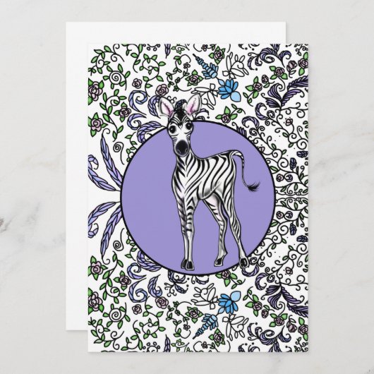 Invitation Zèbre - rapacité bohème (Devant / Derrière)