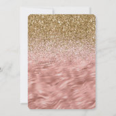 Invitation Zèbre rose chic Imprimer Glitz (Dos)