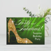 Invitation Zèbre stylet 40 de parties scintillantes et (Debout devant)