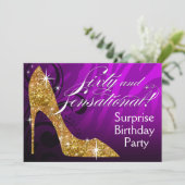 Invitation Zèbre stylet 60 de parties scintillantes et (Debout devant)