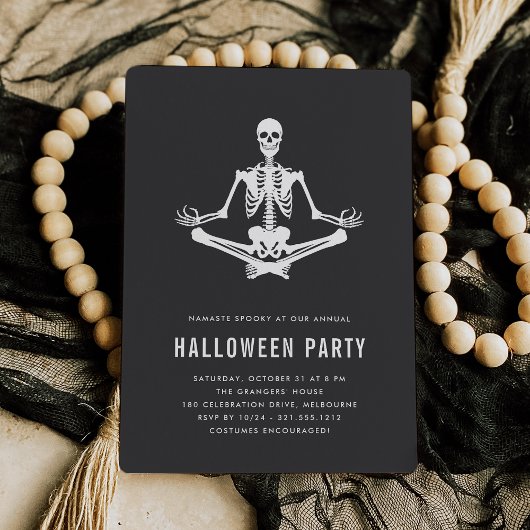 Invitation Zen Skeleton Halloween
