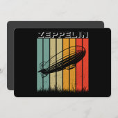 Invitation Zeppelin Rétro Dirigible Aéronef Zepelin Zepplin (Devant / Derrière)