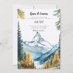 Invitation Zermatt Suisse paysage Matterhorn Mariage