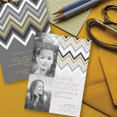 Invitation Zig Zag Chevron Stripes Graduation Party