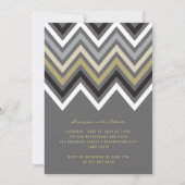 Invitation Zig Zag Chevron Stripes Graduation Party (Dos)