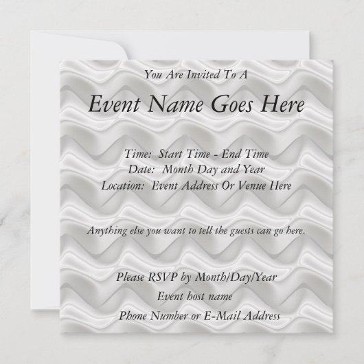 Invitation Zig Zags Quicksilver (Devant)